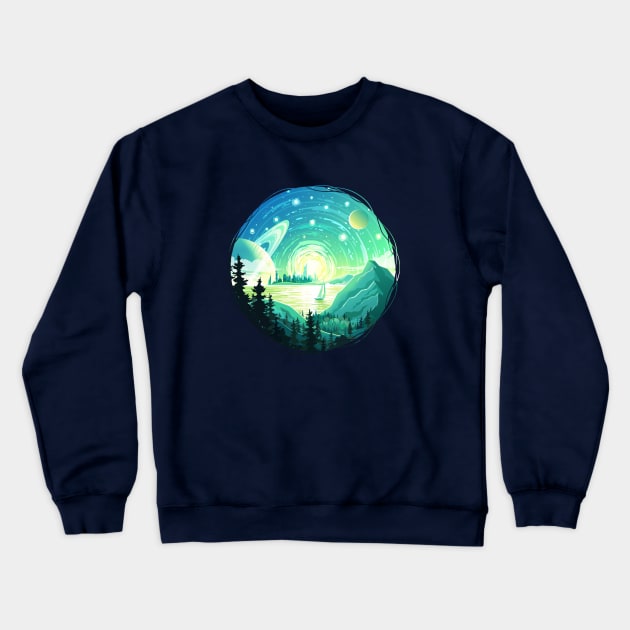 Aquamarine Crewneck Sweatshirt by Prok_Art